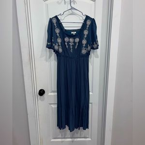 In loom maternity midi dress